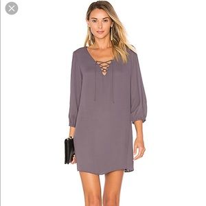 Three Eighty Two purple tie dress